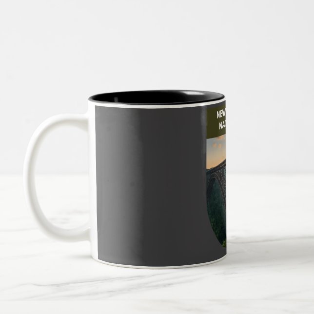 New River Gorge National Park  Two-Tone Coffee Mug (Left)