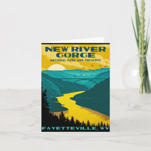 New River Gorge National Park Vintage Wpa Ster Sty Card