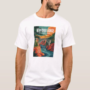 New River Gorge National Park Watercolor Design T-Shirt