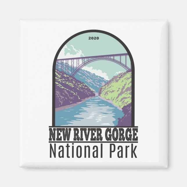 New River Gorge National Park West Virginia Bridge Magnet (Front)