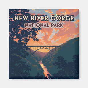 New River Gorge National Park West Virginia Bridge Magnet