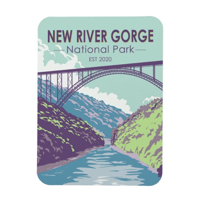 New River Gorge National Park West Virginia Bridge Magnet (Vertical)