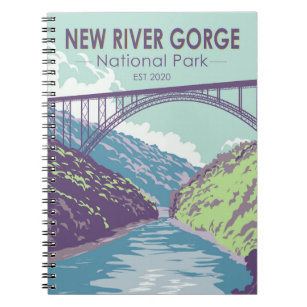 New River Gorge National Park West Virginia Bridge Notebook