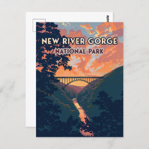 New River Gorge National Park West Virginia Bridge Postcard