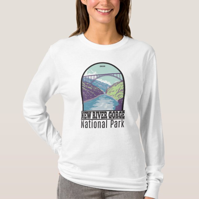 New River Gorge National Park West Virginia Bridge T-Shirt (Front)