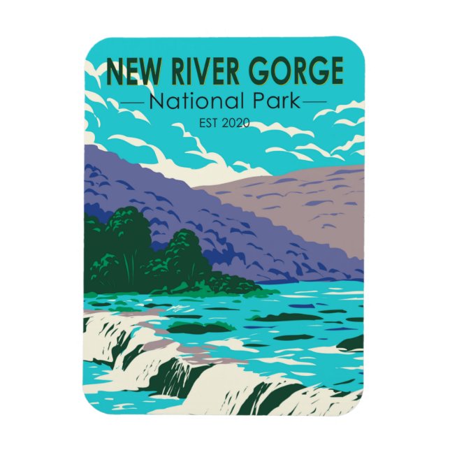 New River Gorge National Park West Virginia Magnet (Vertical)