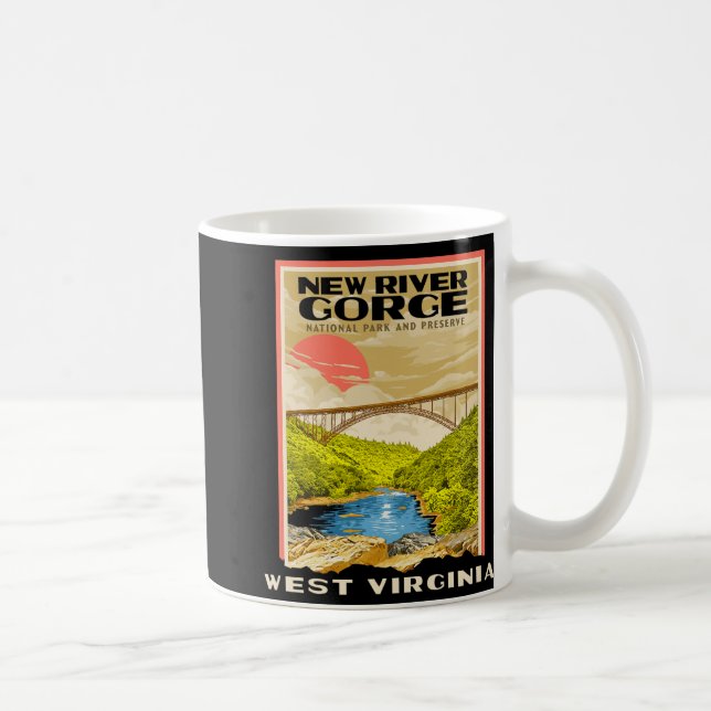 New River Gorge National Park West Virginia Raftin Coffee Mug (Right)