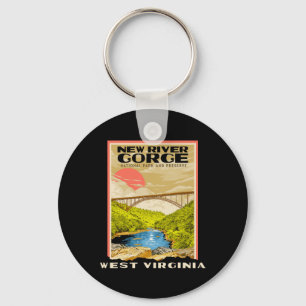 New River Gorge National Park West Virginia Raftin Key Ring