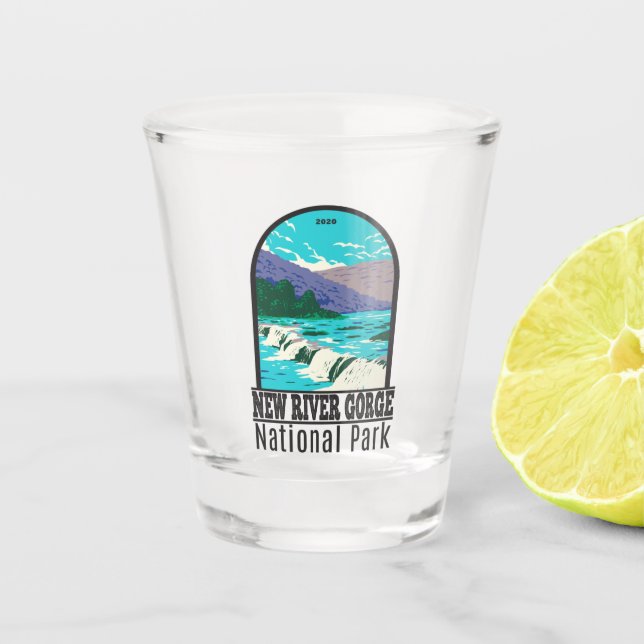 New River Gorge National Park West Virginia Shot Glass (Front)