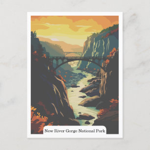 New River Gorge National Park, West Virginia USA Postcard