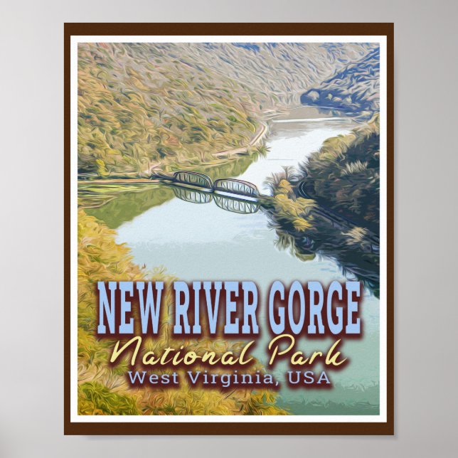 NEW RIVER GORGE NATIONAL PARK - WEST VIRGINIA USA POSTER (Front)