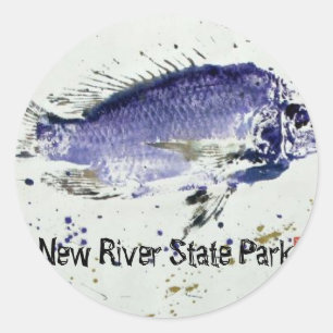 New River State Park Classic Round Sticker