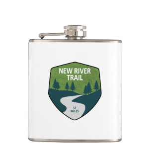 New River Trail Hip Flask