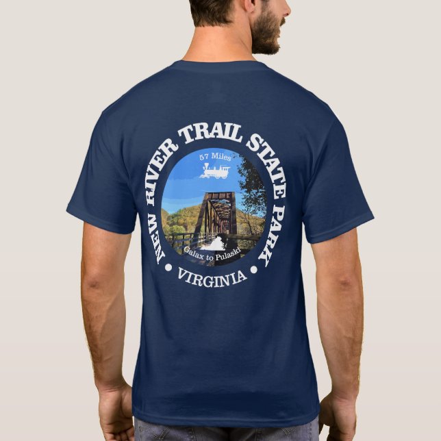 New River Trail SP (cycling c) T-Shirt (Back)
