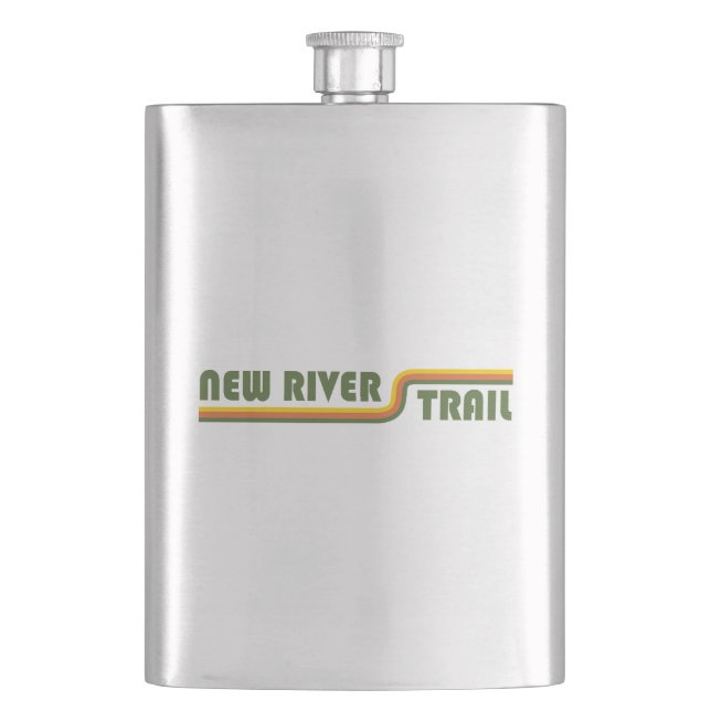 New River Trail Virginia Hip Flask (Front)