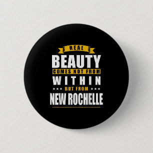 New Rochelle - Funny D City Gift 6 Cm Round Badge