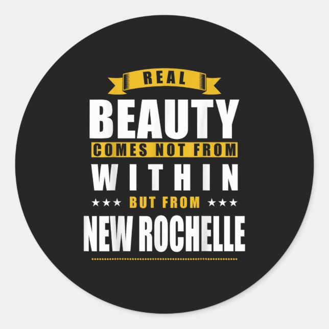 New Rochelle - Funny D City Gift  Classic Round Sticker (Front)