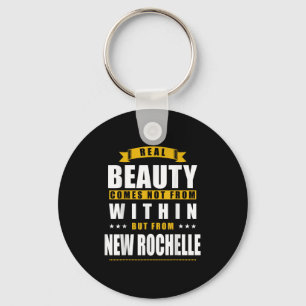 New Rochelle - Funny D City Gift  Key Ring