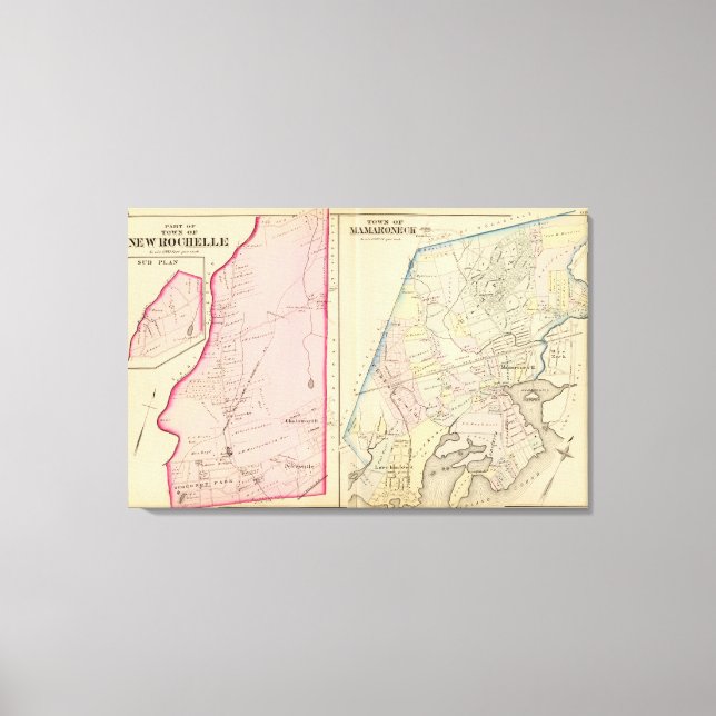 New Rochelle, Mamaroneck, New York Canvas Print (Front)