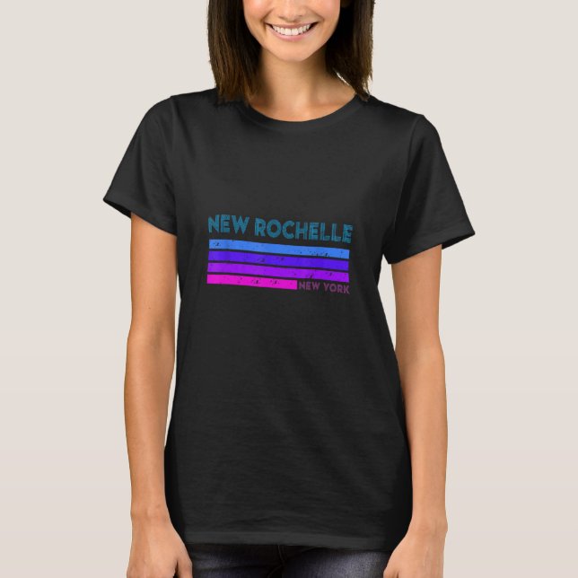New Rochelle New York 70s Retro T-Shirt (Front)