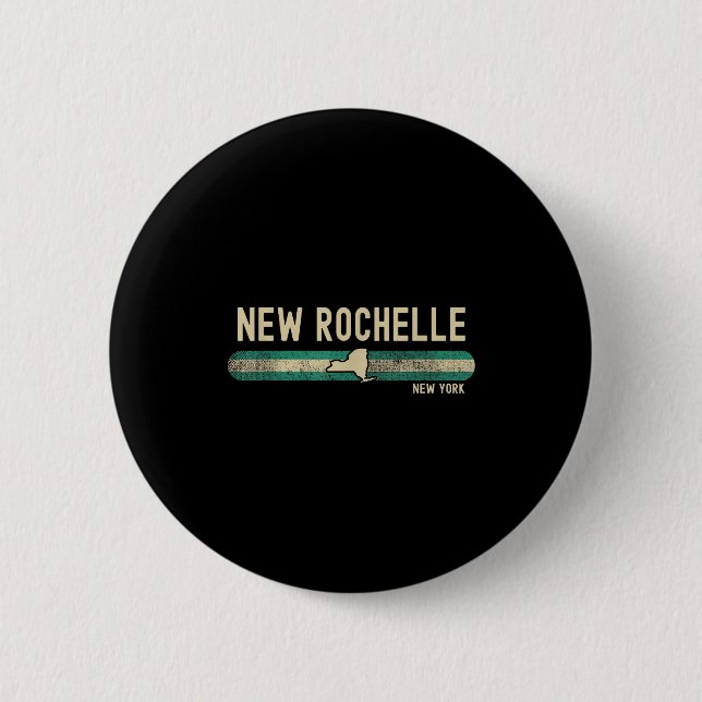 New Rochelle Ny _ New York _ Travel &amp; 80s Styl 6 Cm Round Badge (Front)