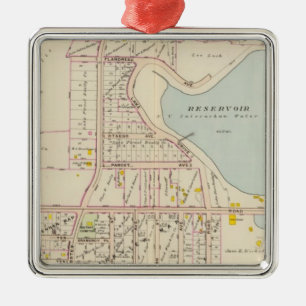 New Rochelle ward 3, New York 2 Metal Tree Decoration