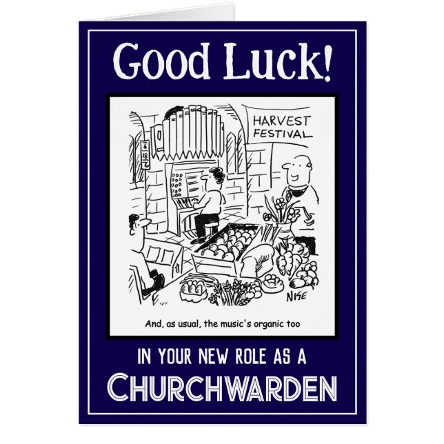New Role as a Churchwarden. Good Luck Card (Front)