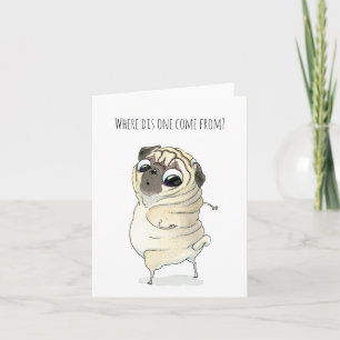New Roll Pug Birthday Card