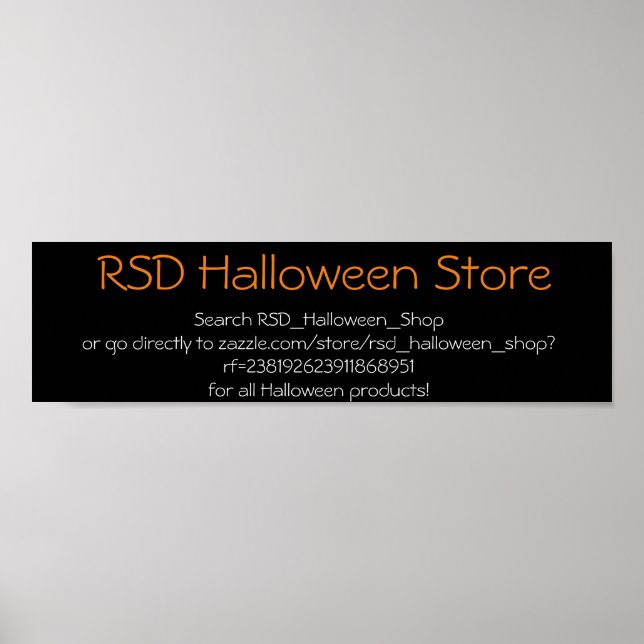 NEW RSD HALLOWEEN SHOP POSTER (Front)