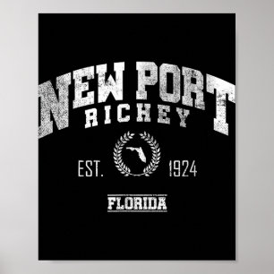New Rt Richey Fl Florida Vintage Throwback Poster