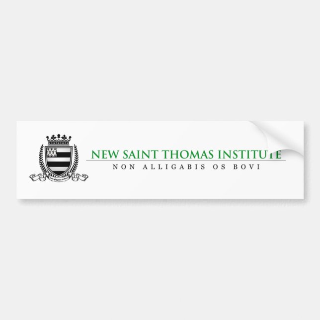 New Saint Thomas Bumper Sticker (Front)