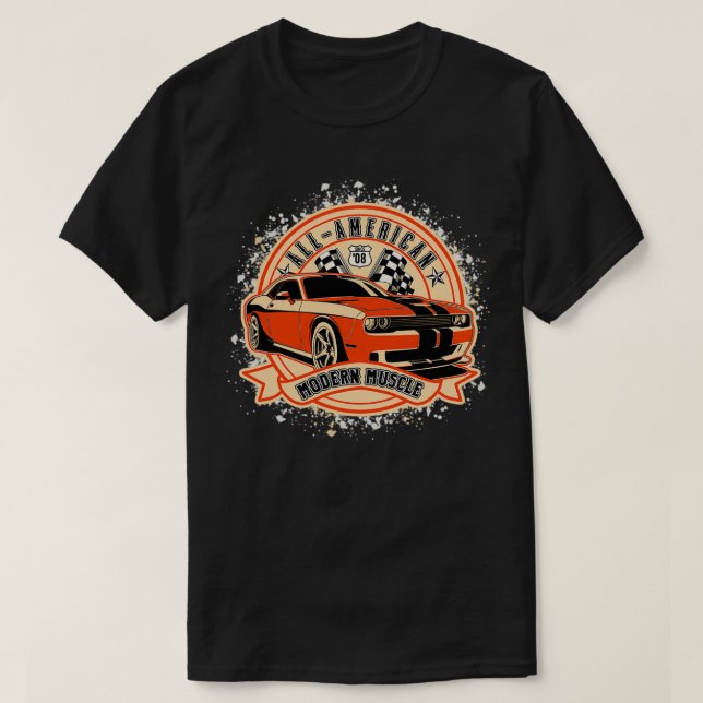New School Muscle Modern Muscle Car T-Shirt (Design Front)