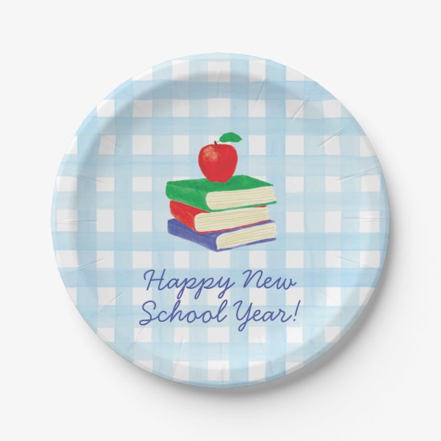 New School Year Back To School Party Paper Plates (Front)
