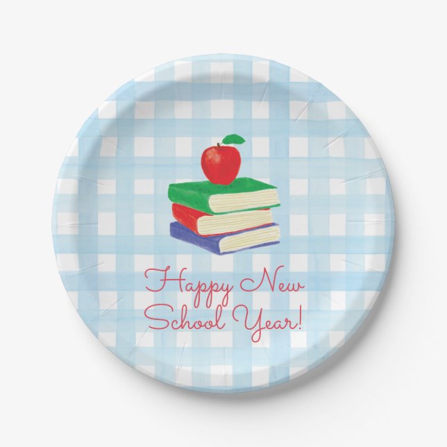 New School Year Back To School Party Paper Plates (Front)