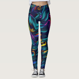 New Season Abstract Colorful Design Leggings