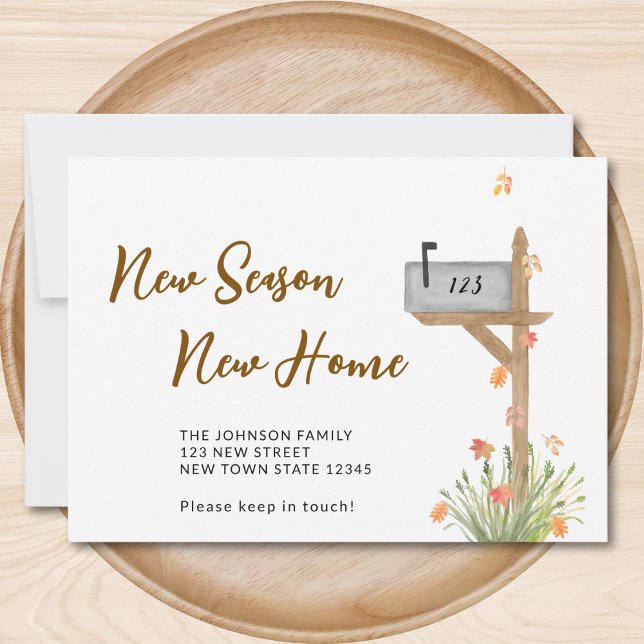 New Season New Home Fall Autumn Moving  Announcement (Creator Uploaded)