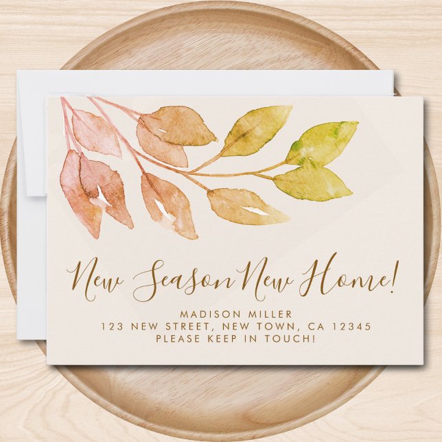 New Season New Home Fall Foliage Moving Announcement (Creator Uploaded)