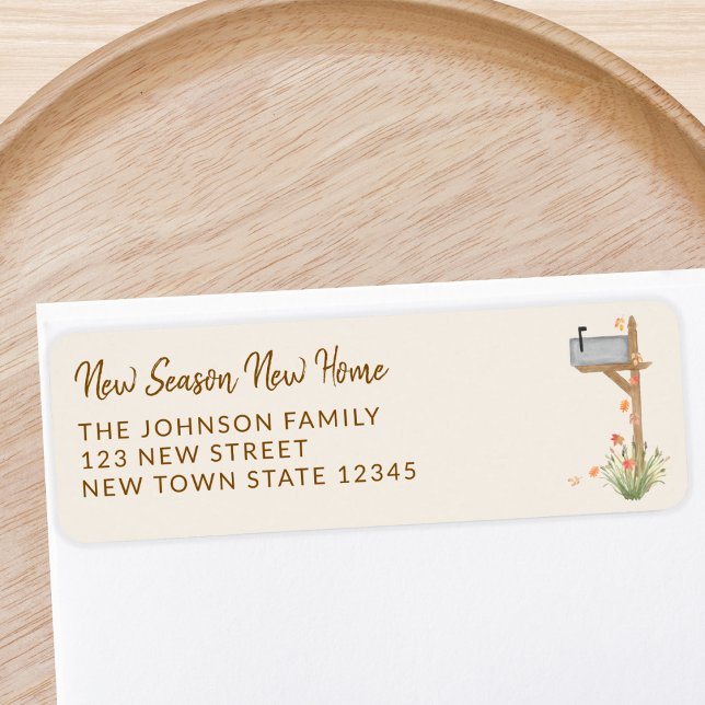 New Season New Home Fall Moving Return Address  (Creator Uploaded)