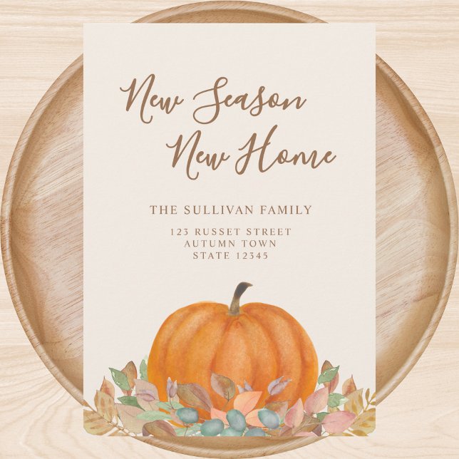 New Season New Home Fall Pumpkin Moving Announcement (Creator Uploaded)