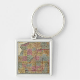 New sectional map of the state of Illinois 2 Key Ring