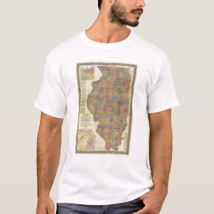 New sectional map of the state of Illinois 2 T-Shirt