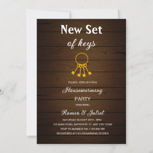 New Set Of Keys Homewarming Invitation