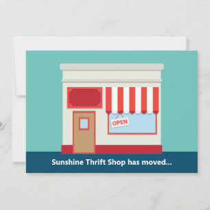New Shop Cute Grand Opening or Store Moving Announcement