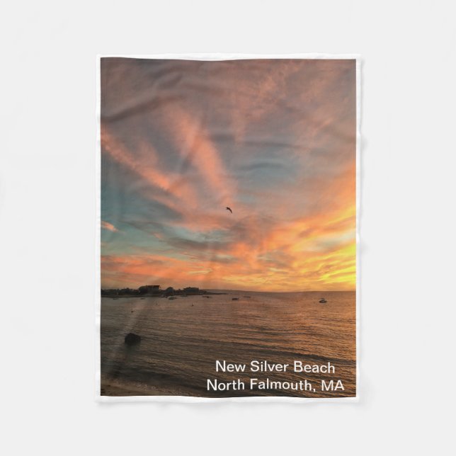 New Silver Beach Fleece Blanket, 30" x 40" Blanket (Front)