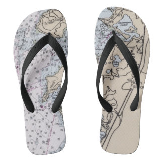 New Silver Beach Flip Flops, Wide Straps Flops