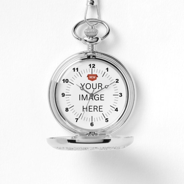 NEW! Silver Pocket Watch - Personalised  (Front)