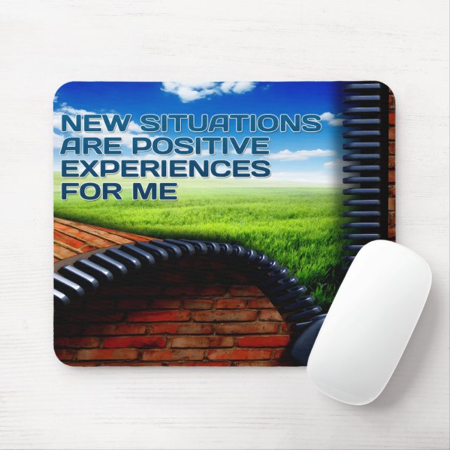 "New situations" Motivation Affirmation Mouse Mat (With Mouse)