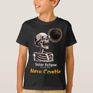 New Skeleton Solar Eclipse Castle Indiana T-Shirt