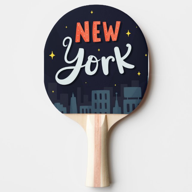 New Skyline Inspired Design Ping Pong Paddle (Front)