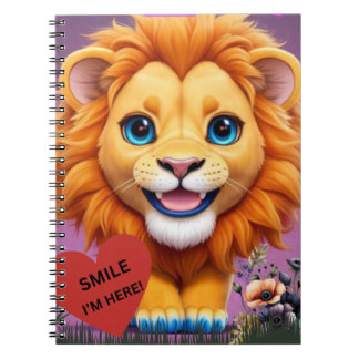 NEW! Smiling Lion Cub Notebook Cover